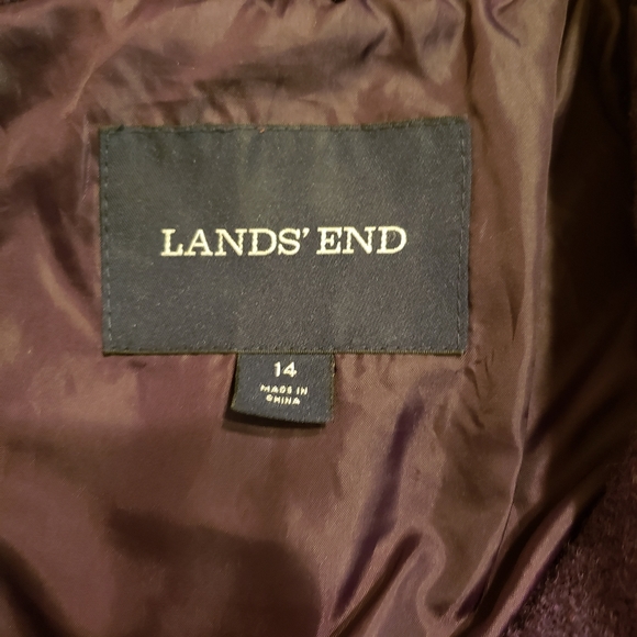 Lands' End Plum Peacoat - Picture 3 of 10